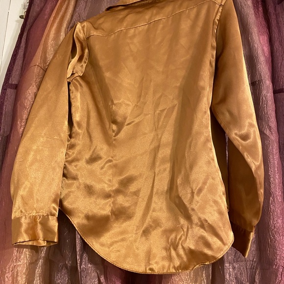 Vintage!! Halston Heritage Shimmering Gold Top - Picture 2 of 7